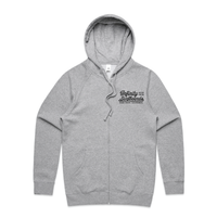 SCRIPT ZIP FRONT HOOD